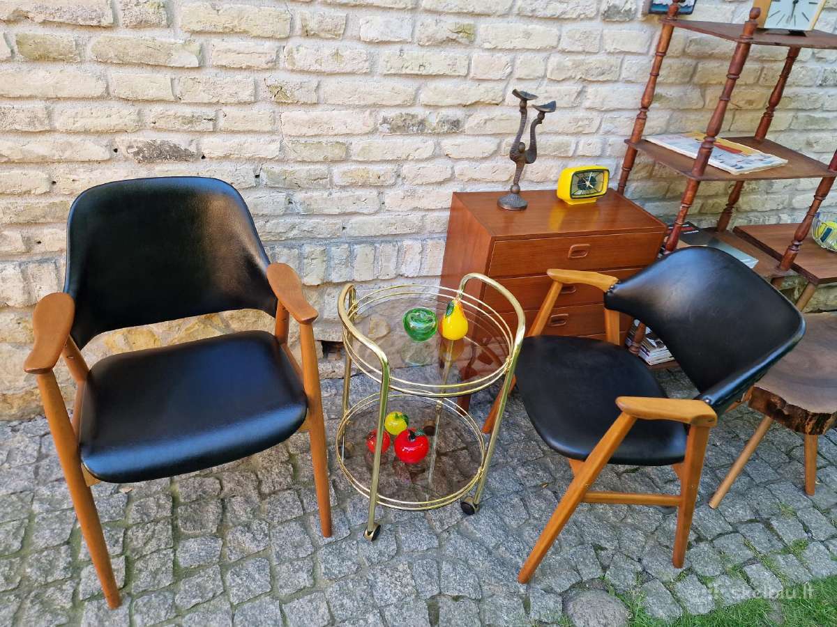 Vintažinis mid century bukmedžio masyvo krėslas - nuotraukos Nr. 21
