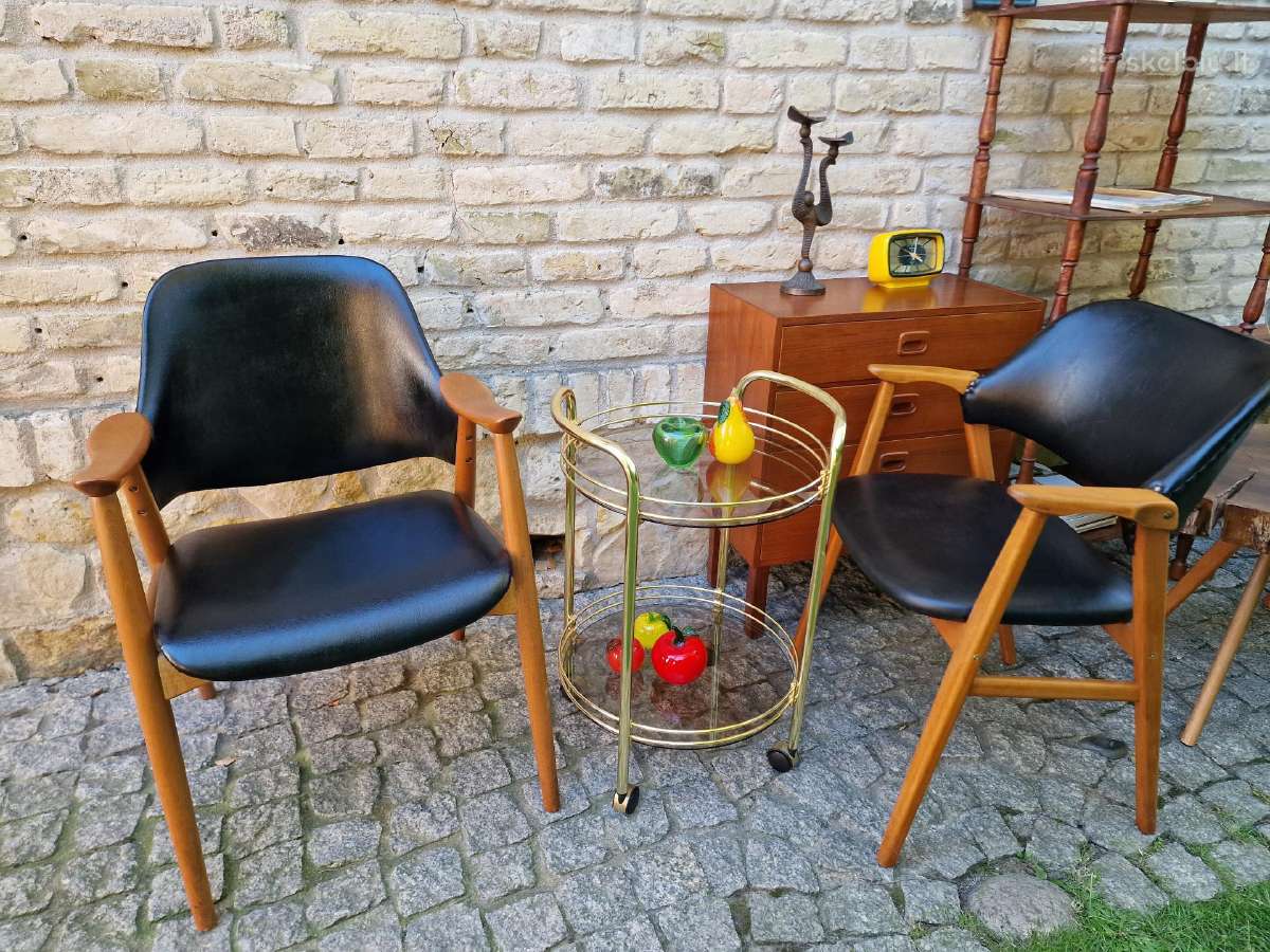 Vintažinis mid century bukmedžio masyvo krėslas - nuotraukos Nr. 22