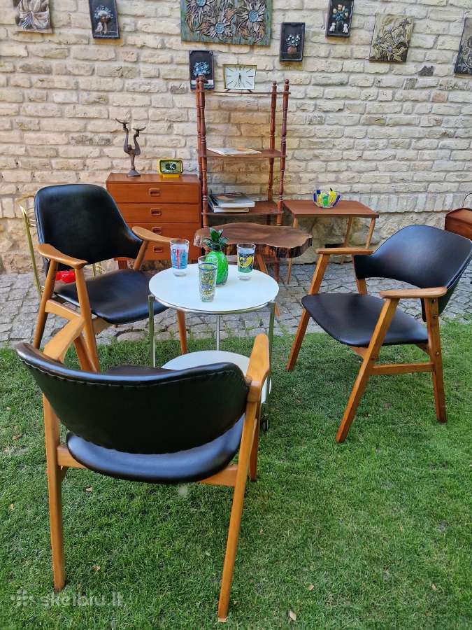 Vintažinis mid century bukmedžio masyvo krėslas - nuotraukos Nr. 24