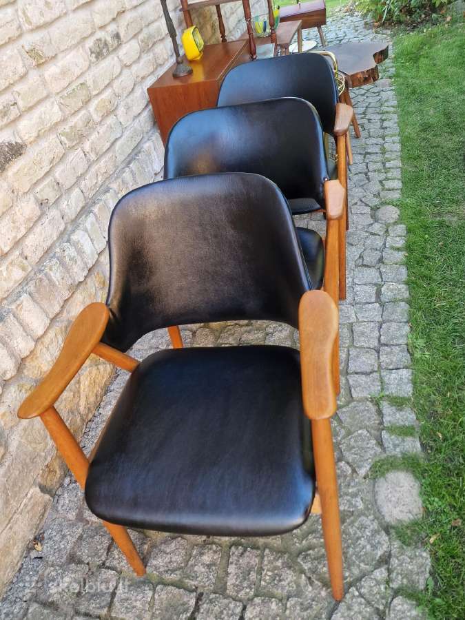 Vintažinis mid century bukmedžio masyvo krėslas - nuotraukos Nr. 29