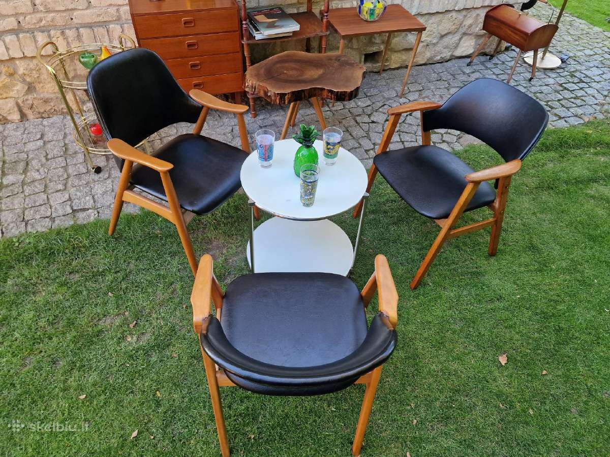 Vintažinis mid century bukmedžio masyvo krėslas - nuotraukos Nr. 32