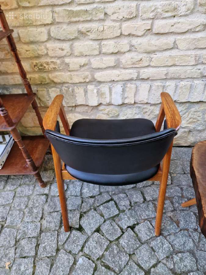 Vintažinis mid century ąžuolo masyvo fotelis - nuotraukos Nr. 9