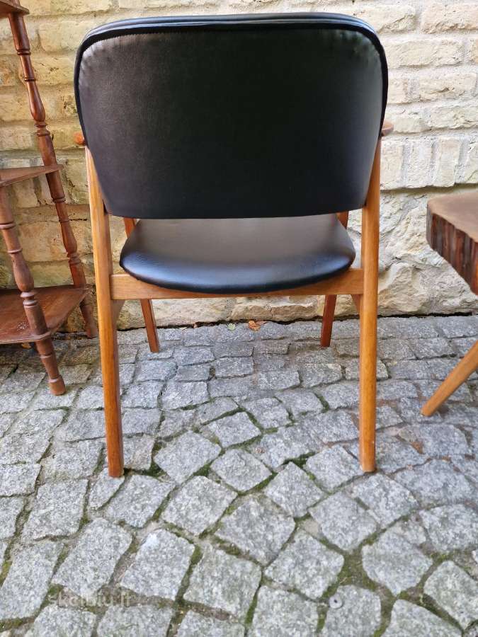 Vintažinis mid century ąžuolo masyvo fotelis - nuotraukos Nr. 11