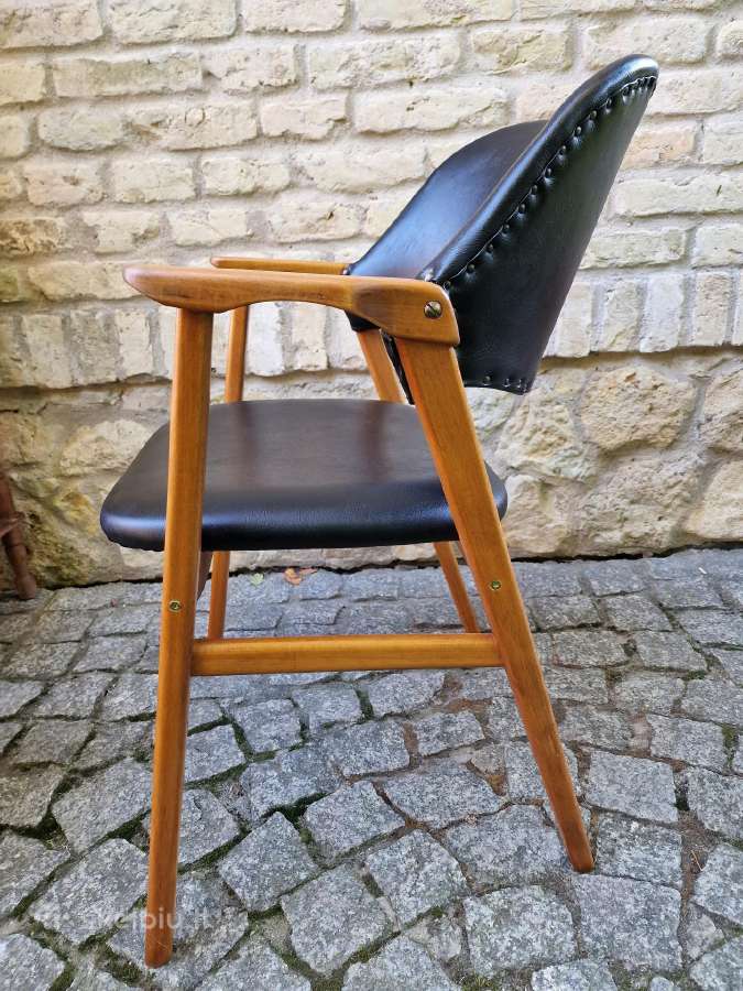 Vintažinis mid century bukmedžio masyvo krėslas - nuotraukos Nr. 4
