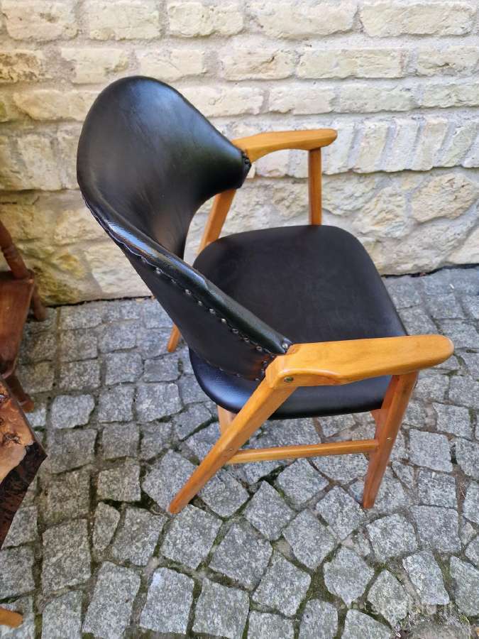 Vintažinis mid century bukmedžio masyvo krėslas - nuotraukos Nr. 7