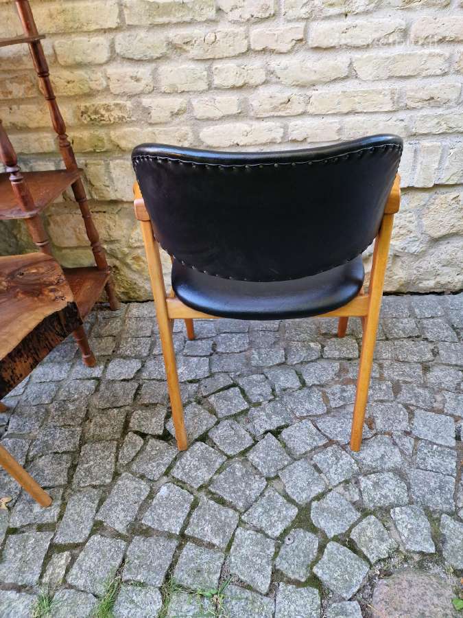 Vintažinis mid century bukmedžio masyvo krėslas - nuotraukos Nr. 9