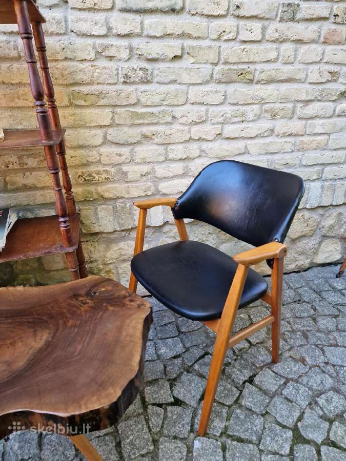 Vintažinis mid century bukmedžio masyvo krėslas - nuotraukos Nr. 11