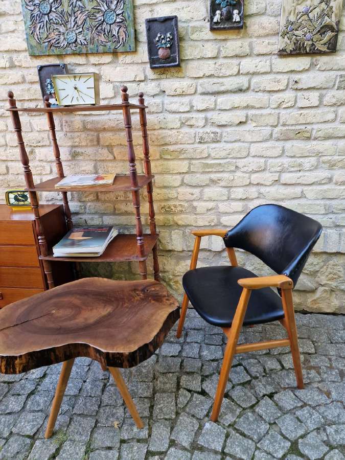 Vintažinis mid century bukmedžio masyvo krėslas - nuotraukos Nr. 14