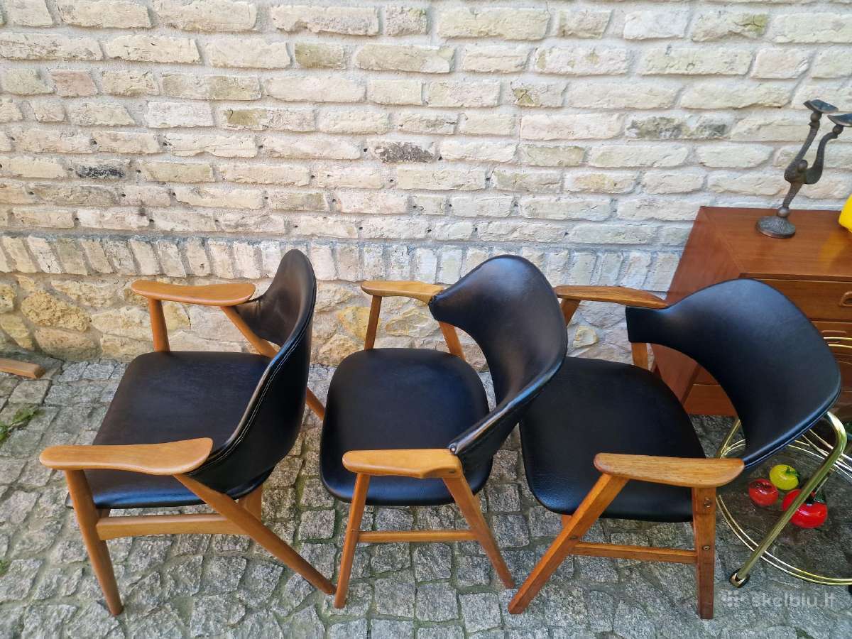 Vintažinis mid century bukmedžio masyvo krėslas - nuotraukos Nr. 31