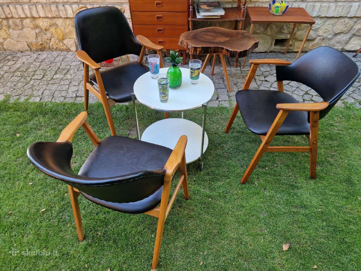 Vintažinis mid century bukmedžio masyvo krėslas - nuotraukos Nr. 34