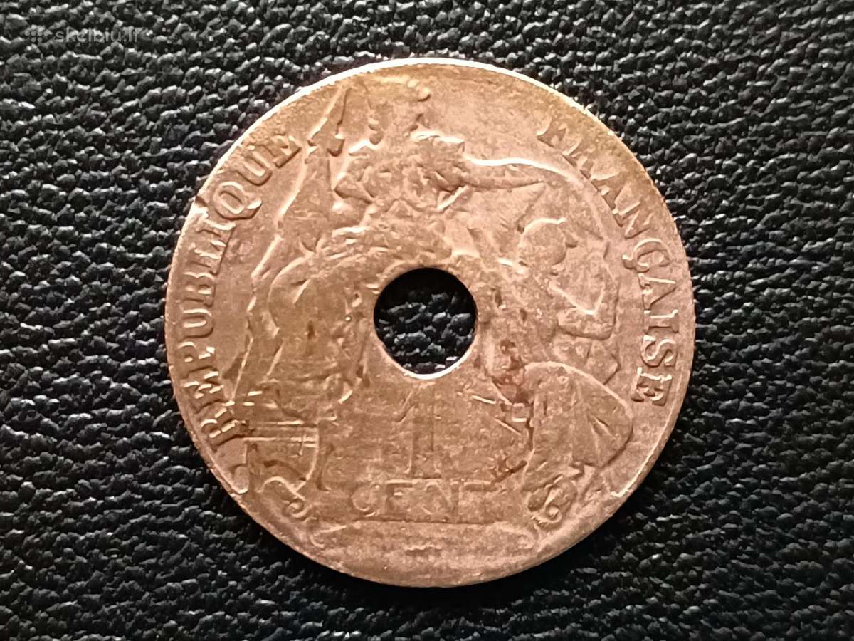 1 centas 1923m. Indokinija