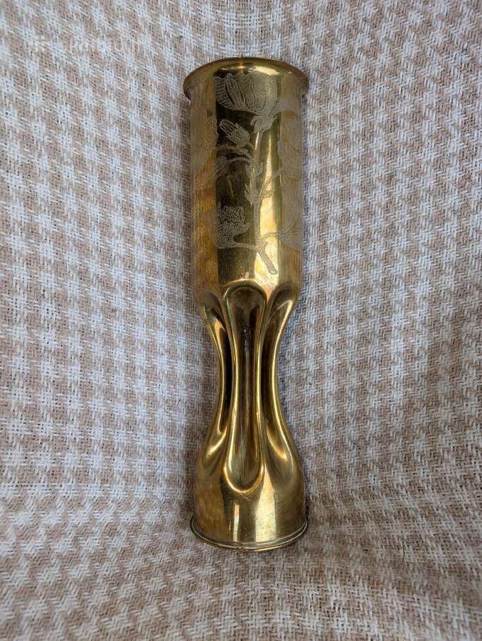 Trench art, pasaulinio karo vaza - nuotraukos Nr. 3