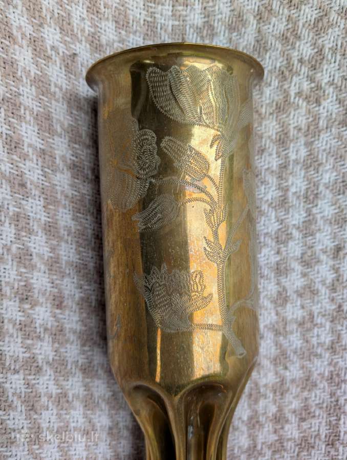 Trench art, pasaulinio karo vaza - nuotraukos Nr. 8