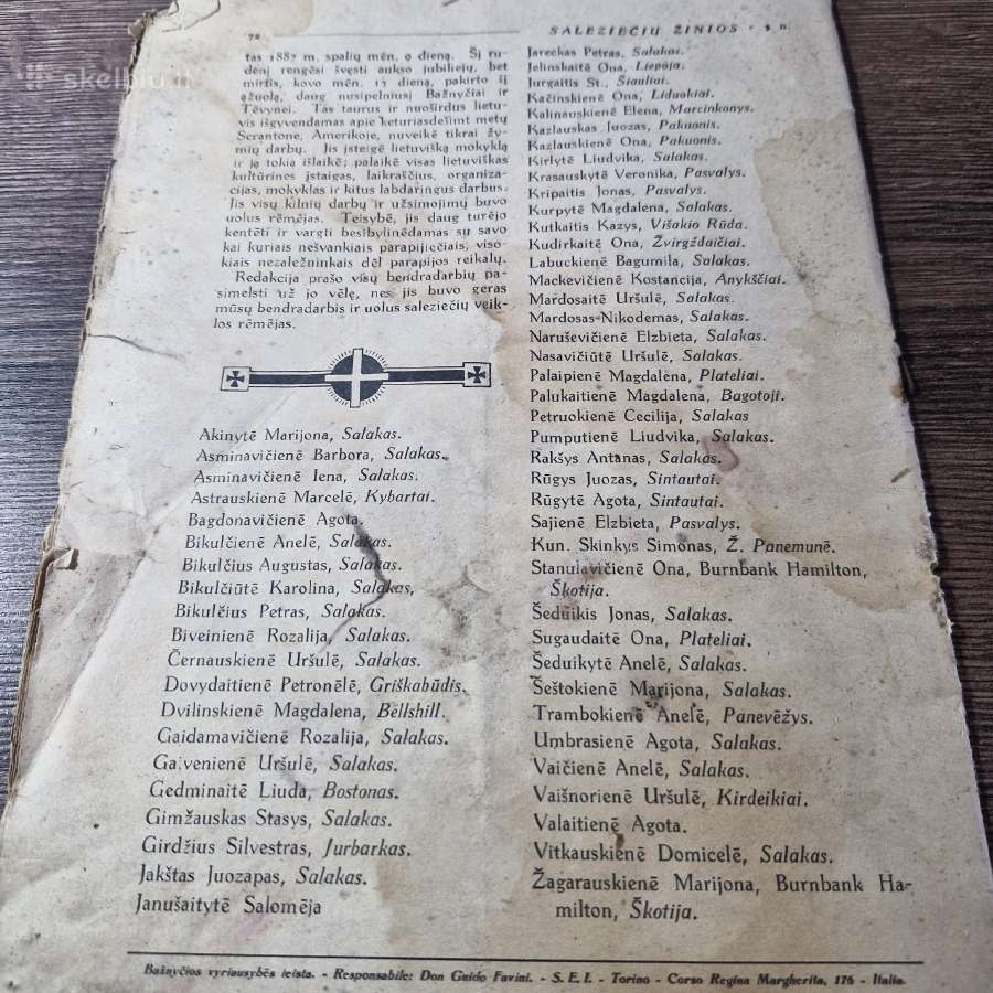 Saleziečių Žinios 1937 m. Gegužės- Birželio mėn. - nuotraukos Nr. 3
