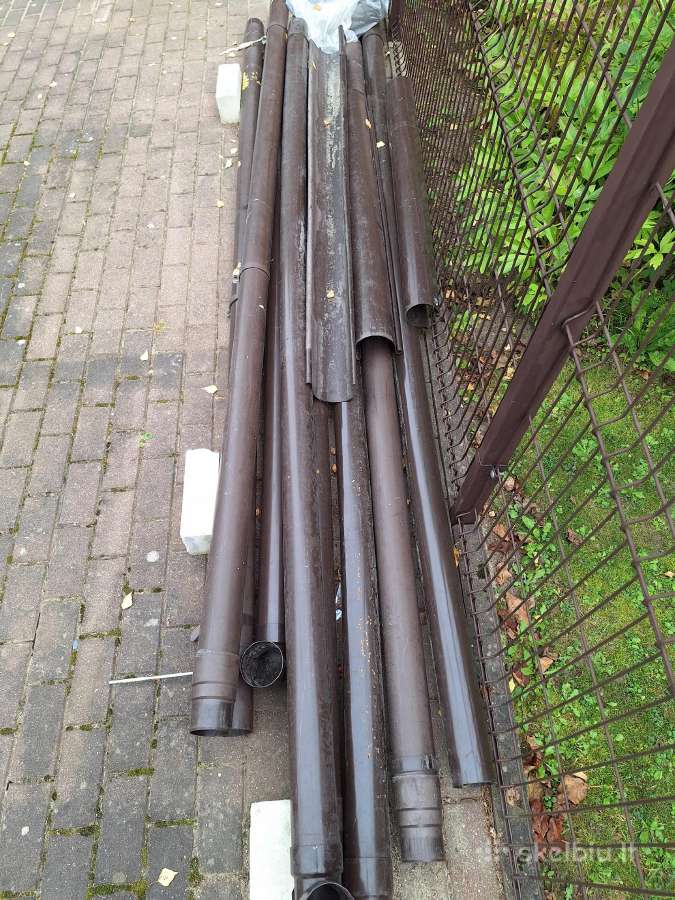 Plastikiniai latakai, lietvamzdžiai, jungtys