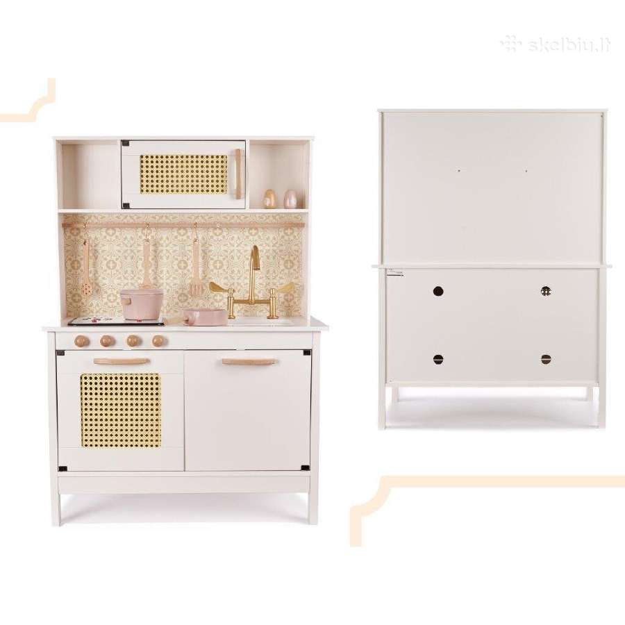 Vaikiška medinė virtuvė su priedais "Retro" - nuotraukos Nr. 4