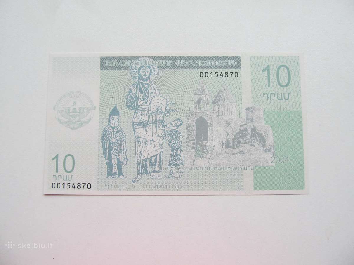 2 ir 10 dramu , Kalnų Karabachas , 2004 unc - nuotraukos Nr. 3