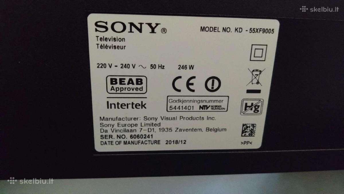 Sony kd-55xf9005 - nuotraukos Nr. 2