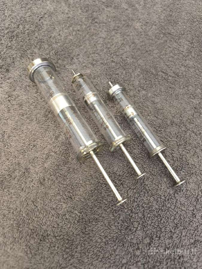 Senovinis medicininis švirkštas dėžutėje - nuotraukos Nr. 9