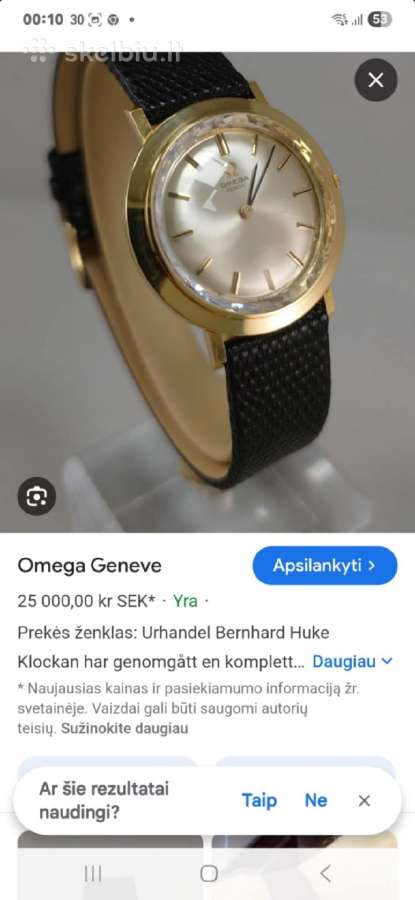 Auksinis laikrodis omega - nuotraukos Nr. 4