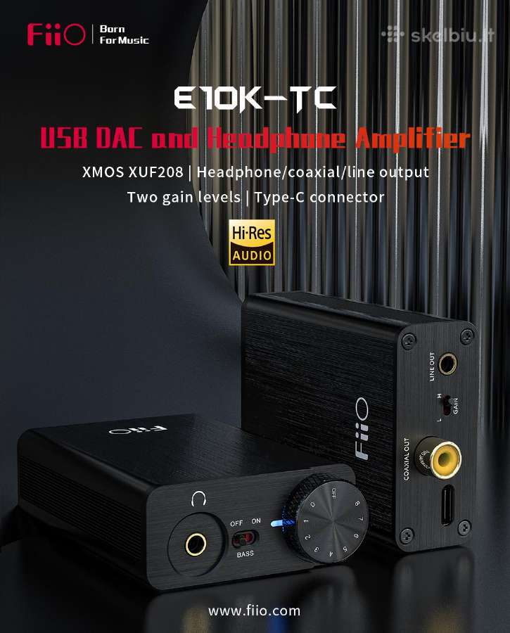 Fiio E10k Type-c Usb Dac ausiniu stiprintuvas