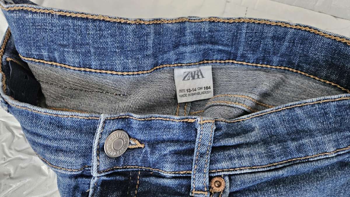Džinsinės kelnės Zara Dydis 164 Melyna - nuotraukos Nr. 3