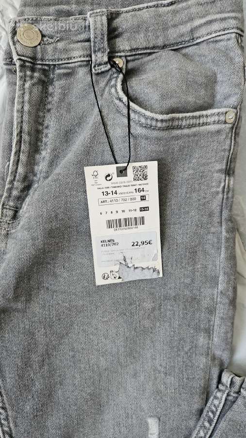 Džinsinės kelnės Zara Dydis 164 Pilka - nuotraukos Nr. 3