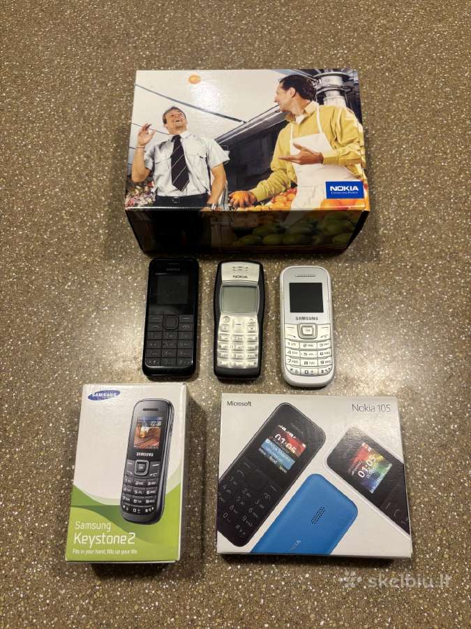 Mygtukiniai Nokia 1100,105,6020,samsung telefonai
