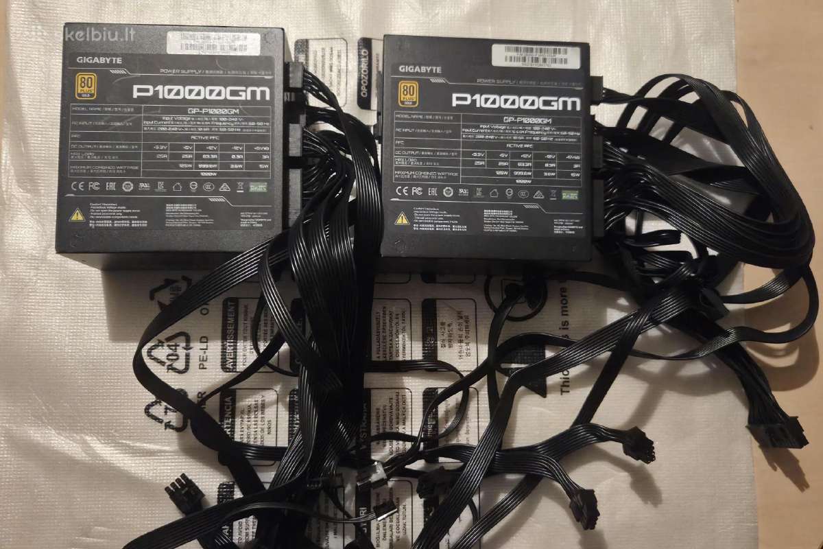 Psu Corsair 750w 650w, Ocz, P1000gm 1000w - nuotraukos Nr. 12