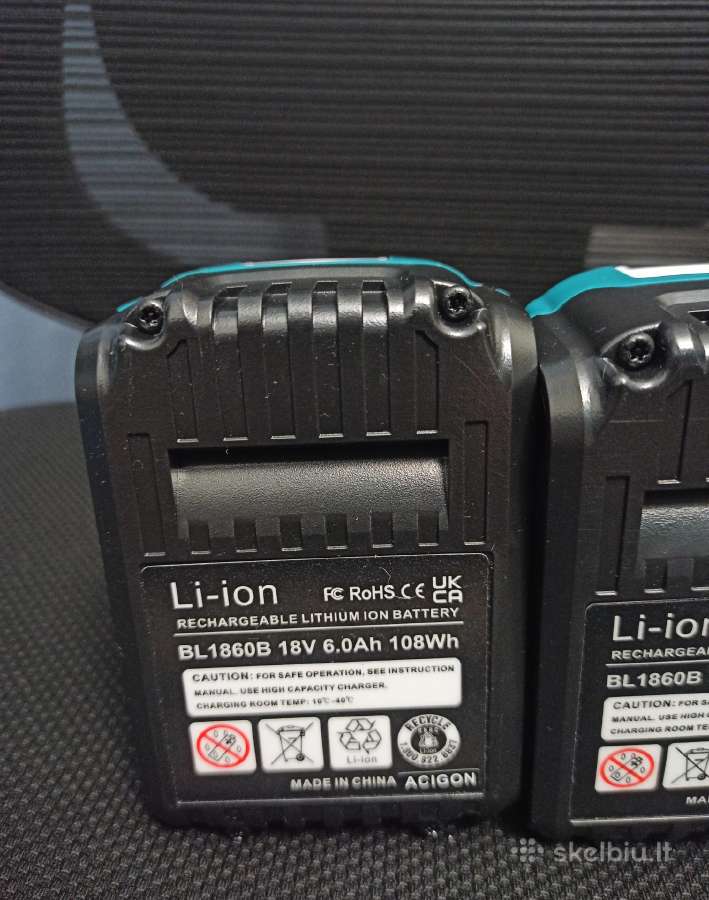 Makitos 18v 6000mah akumuliatoriai ir ikrovejas - nuotraukos Nr. 5