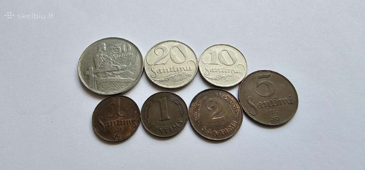 Latvijos tarpukaris Xf- Unc