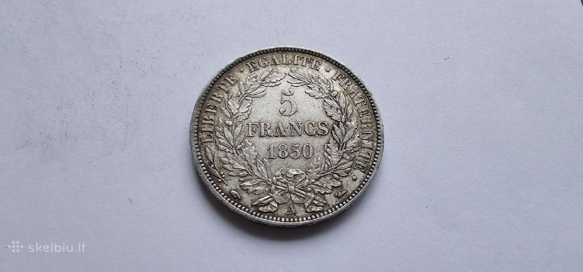 1850 5 frankai Prancuzija