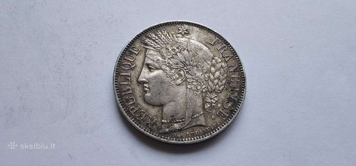 1850 5 frankai Prancuzija - nuotraukos Nr. 2