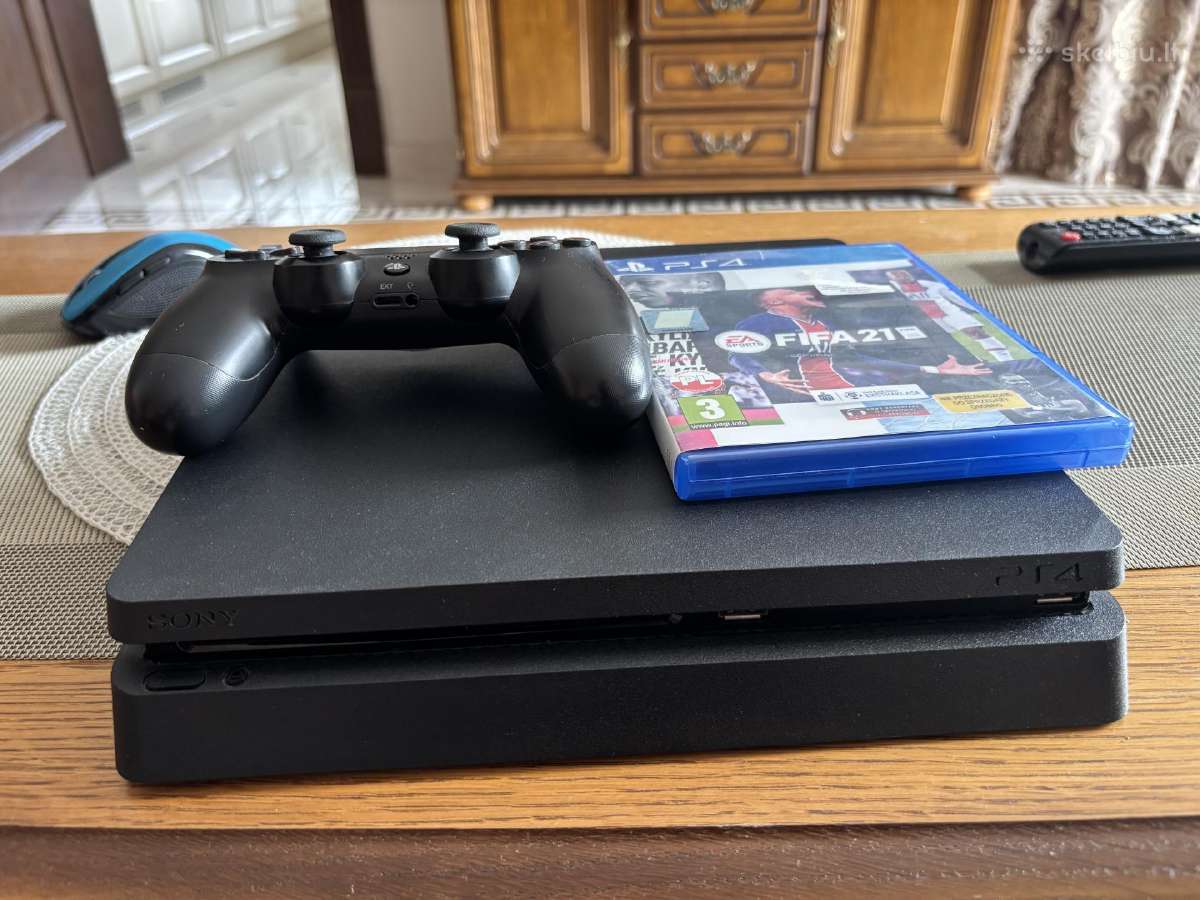 Playstation 4 slim 500gb su fifa 2021 kompaktu - nuotraukos Nr. 2