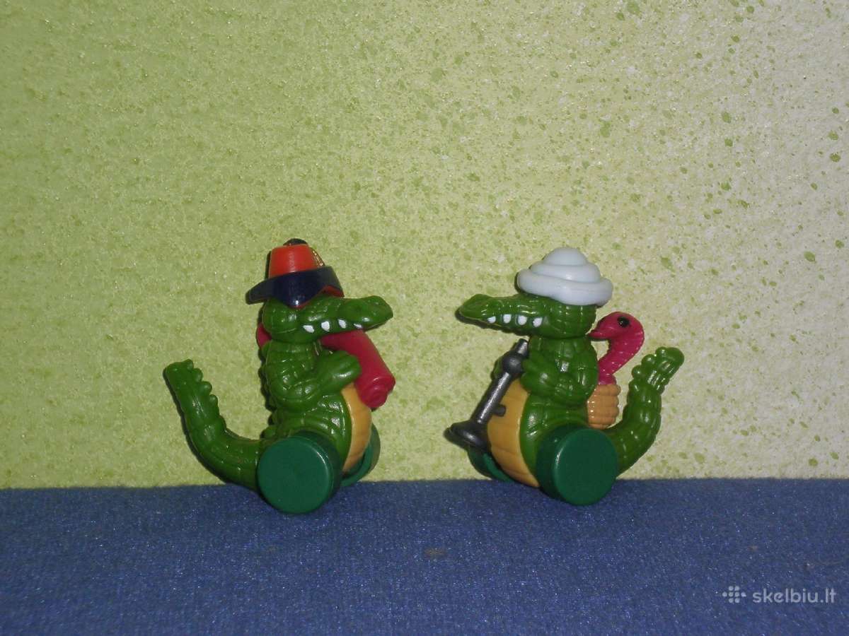 Kinder siurprizo kolekcines figureles krokodilai