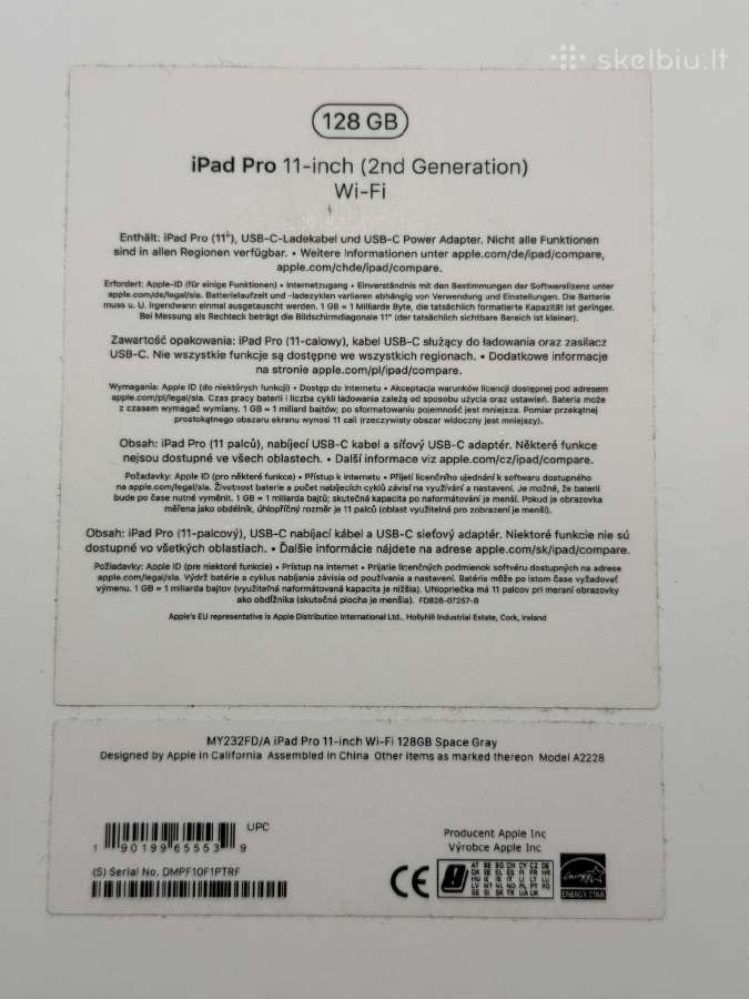 iPad Pro 11 WiFi 128gb - nuotraukos Nr. 4