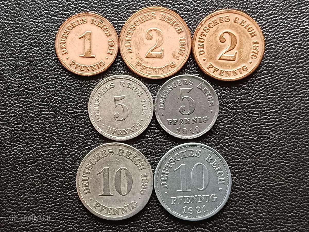 Pfeningai 1876-1921m.