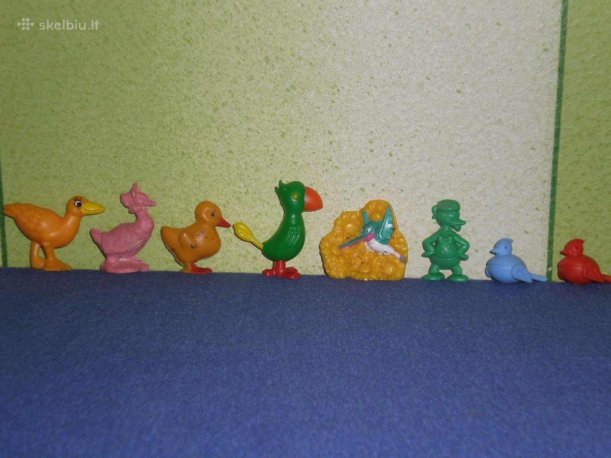 Kinder siurprizo kolekcines figureles pauksciukai