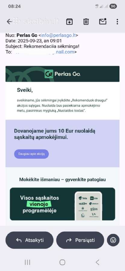 Naujiems klientams! Perlas Go 10 € nuolaidos kodas - nuotraukos Nr. 3