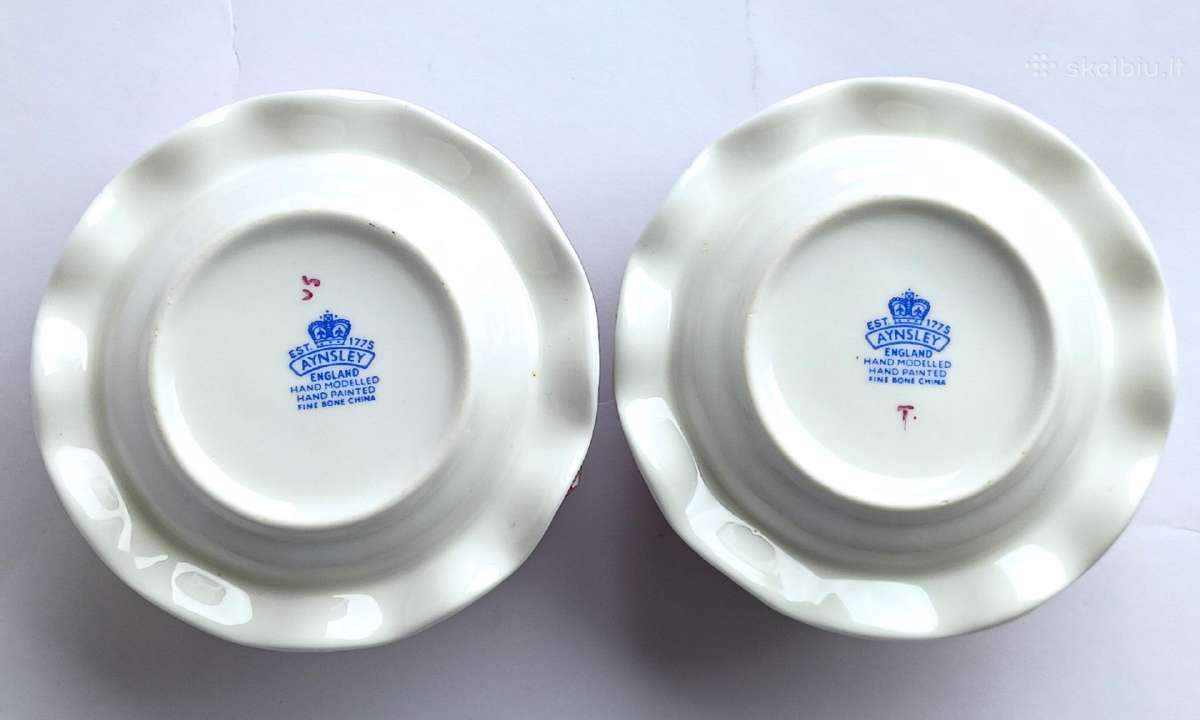 Dvi žvakidės porcelianas "Aynsley" England 1980 - nuotraukos Nr. 8