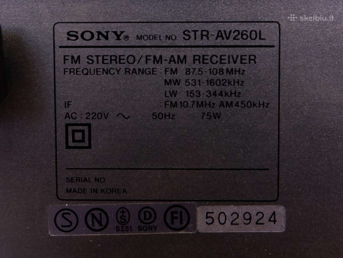 Resiveris Sony - nuotraukos Nr. 5