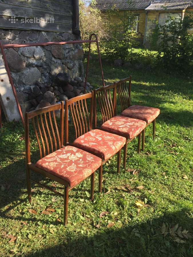 Mid-century Senovinės kėdės 4 vnt. - nuotraukos Nr. 16