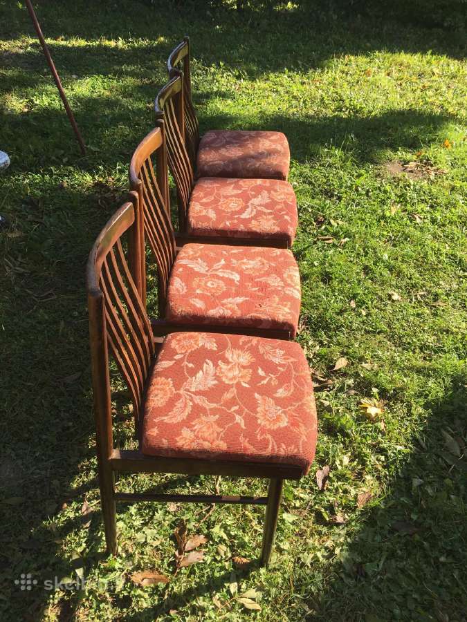 Mid-century Senovinės kėdės 4 vnt. - nuotraukos Nr. 19
