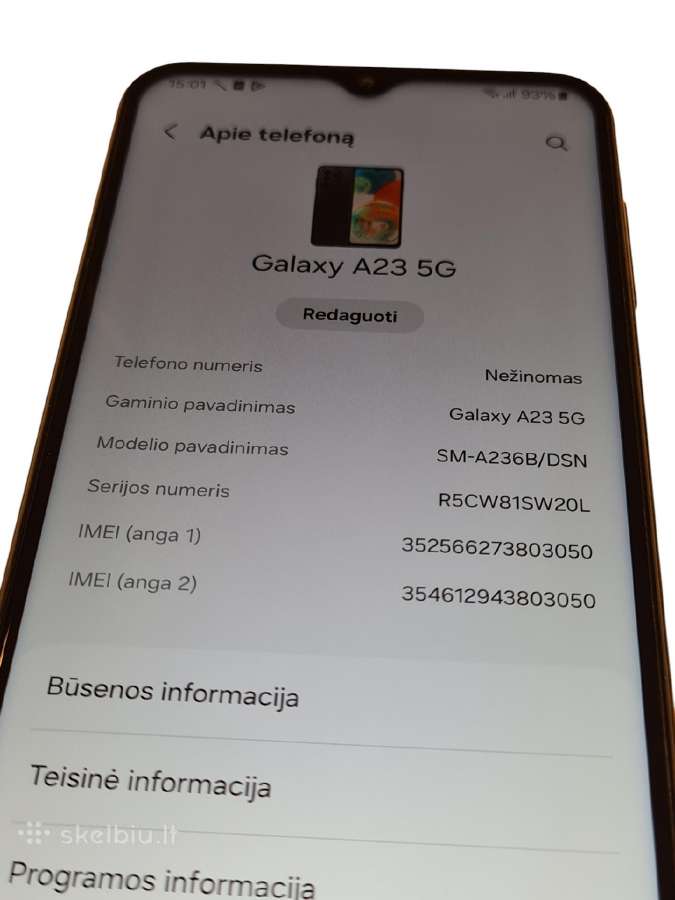 Samsung Galaxy A23 5G + 3 mėn. garantija - nuotraukos Nr. 6