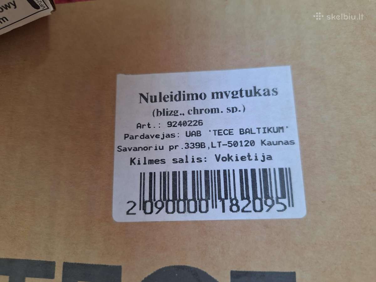 Tepe vandens nuleidimo mygtukas ir įmontavimo mech - nuotraukos Nr. 3