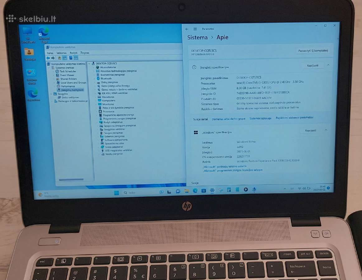 Neveikiantis Hp Elitebook 840 G3 - nuotraukos Nr. 5