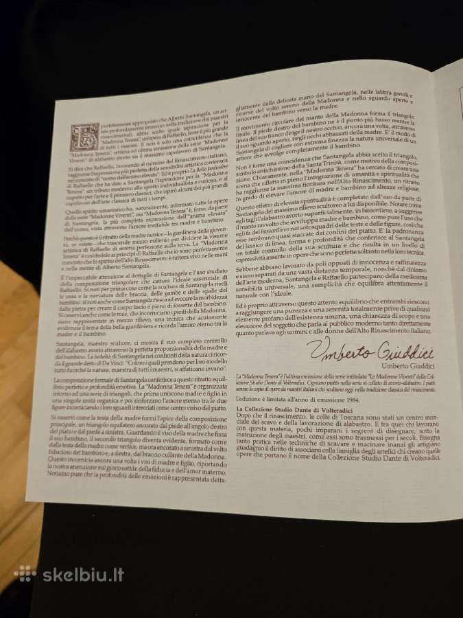 Autentiška,riboto leidimo Madona Tenera "Gyvybė" - nuotraukos Nr. 10