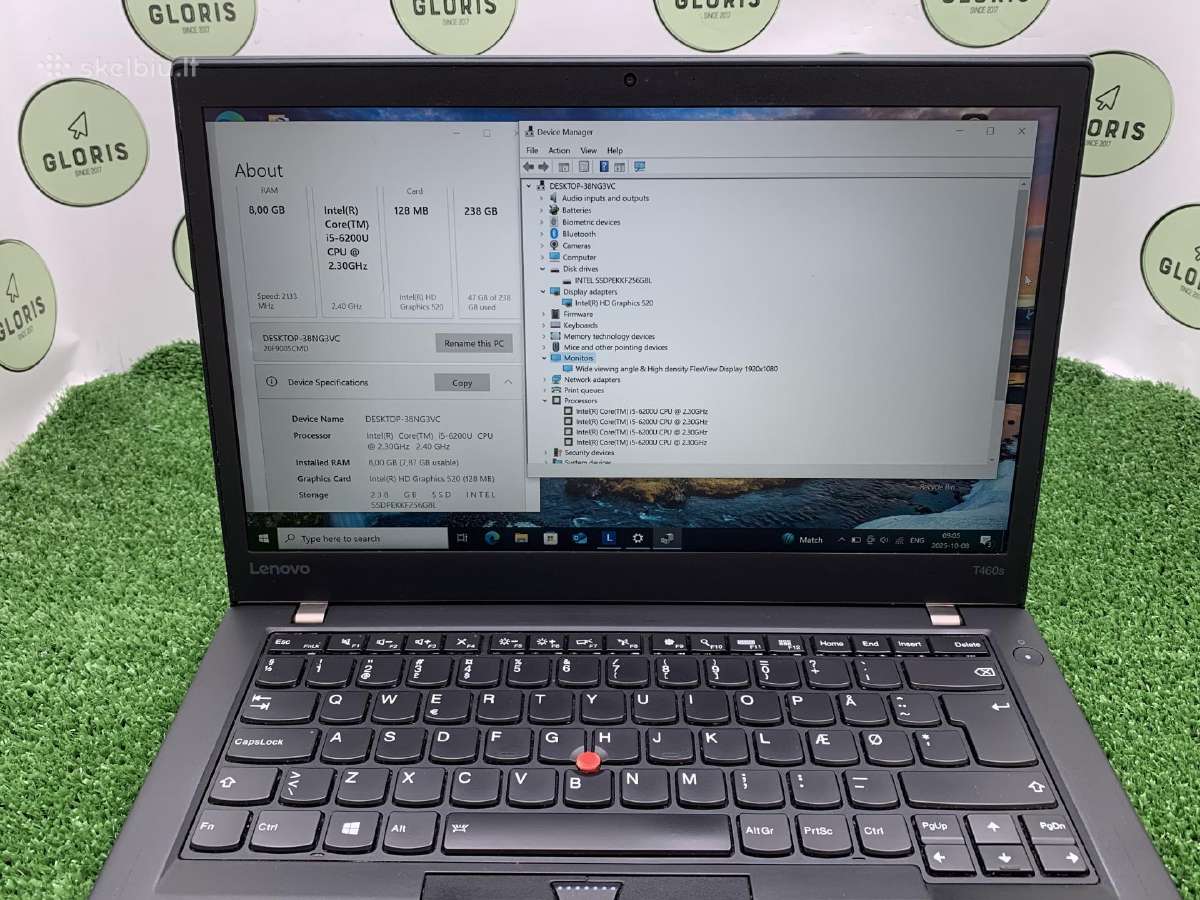 Lenovo Thinkpad T460s i5-6200u 8ram 256ssd #1-193 - nuotraukos Nr. 3