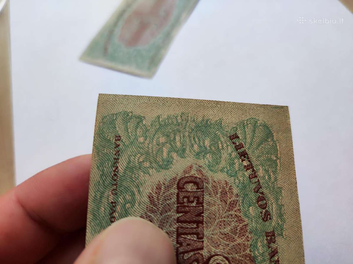 1 centas 1922m bankinio stovio + kopija - nuotraukos Nr. 8