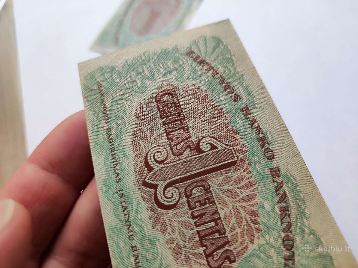 1 centas 1922m bankinio stovio + kopija - nuotraukos Nr. 9